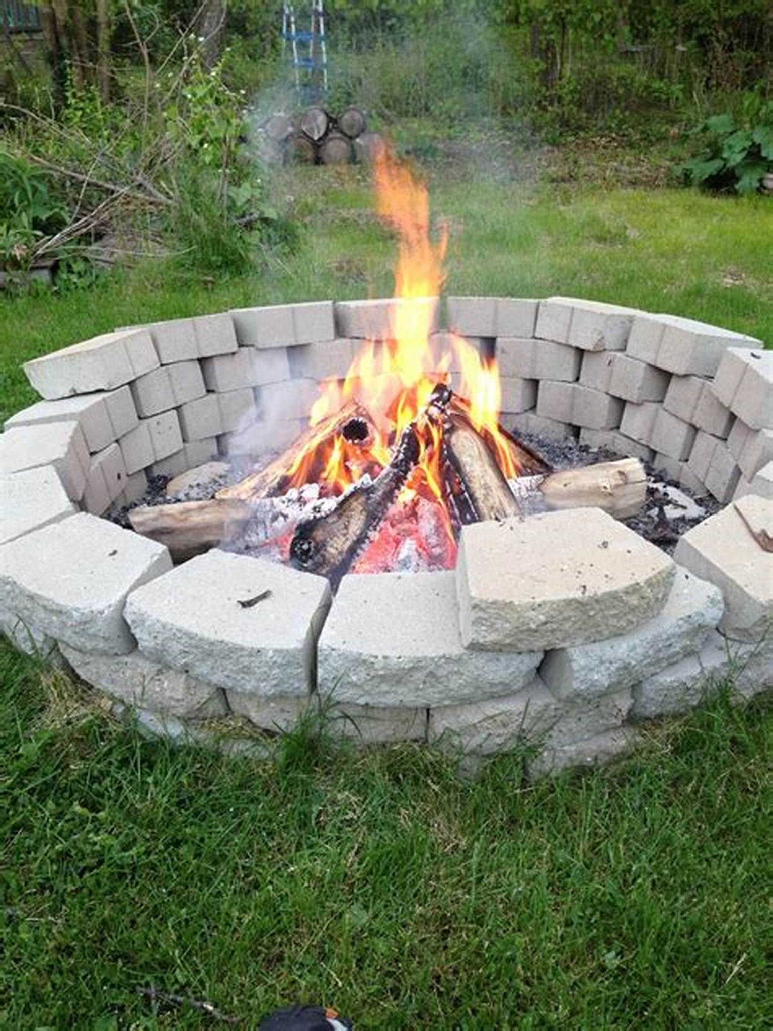 Circular Hand Made Semi Natural Fire Pit